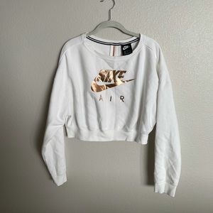 COPY - Rose gold and white Nike cropped crew neck